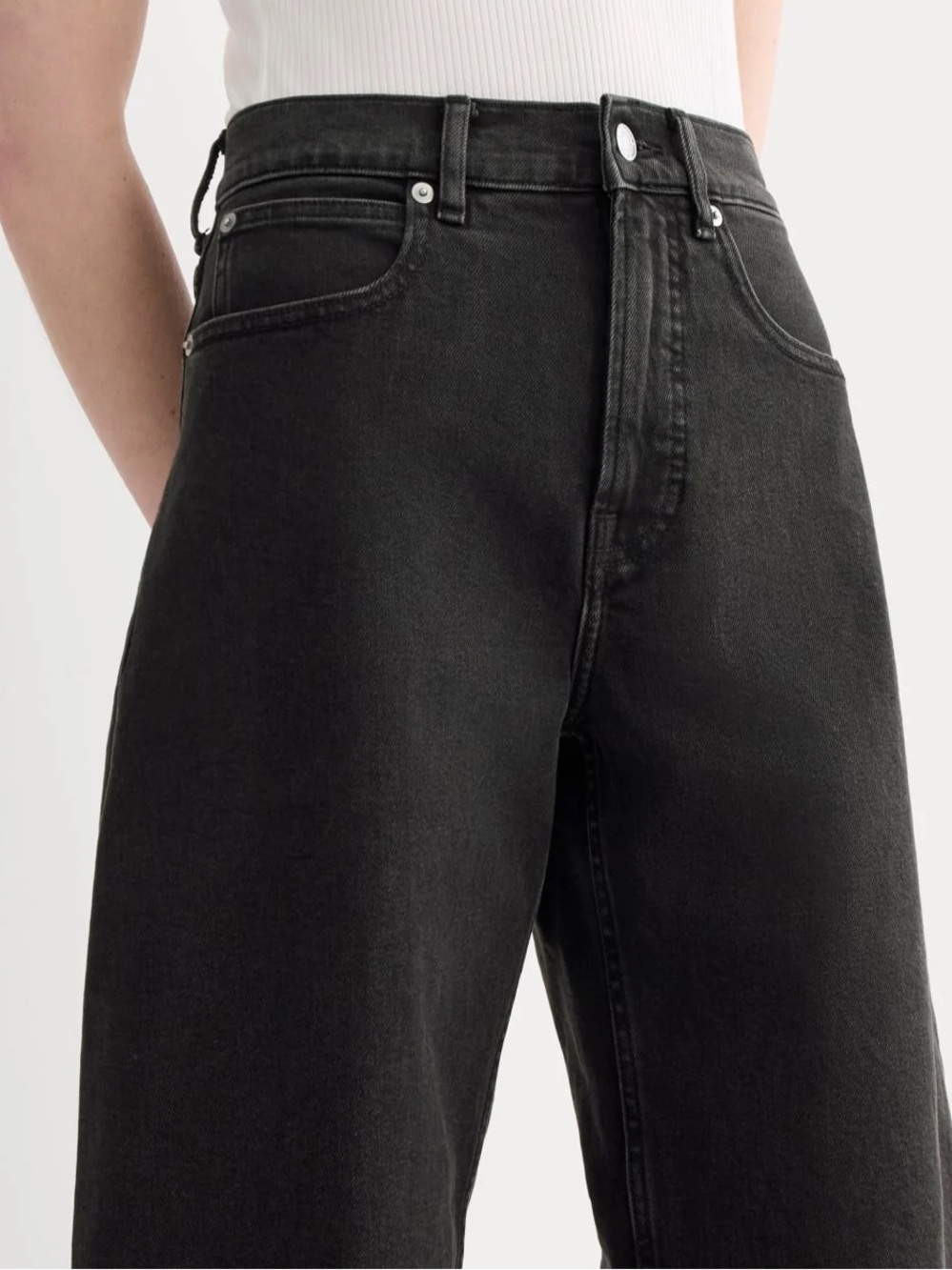 Everlane The Curvy Way-High Jean Black Wash Size 35 - Picture 4 of 10